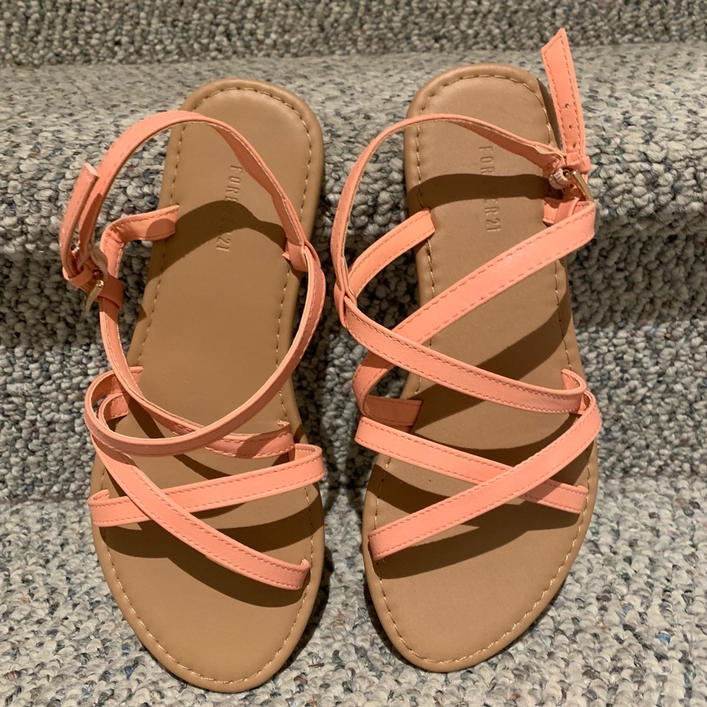 Pink Strappy Sandals